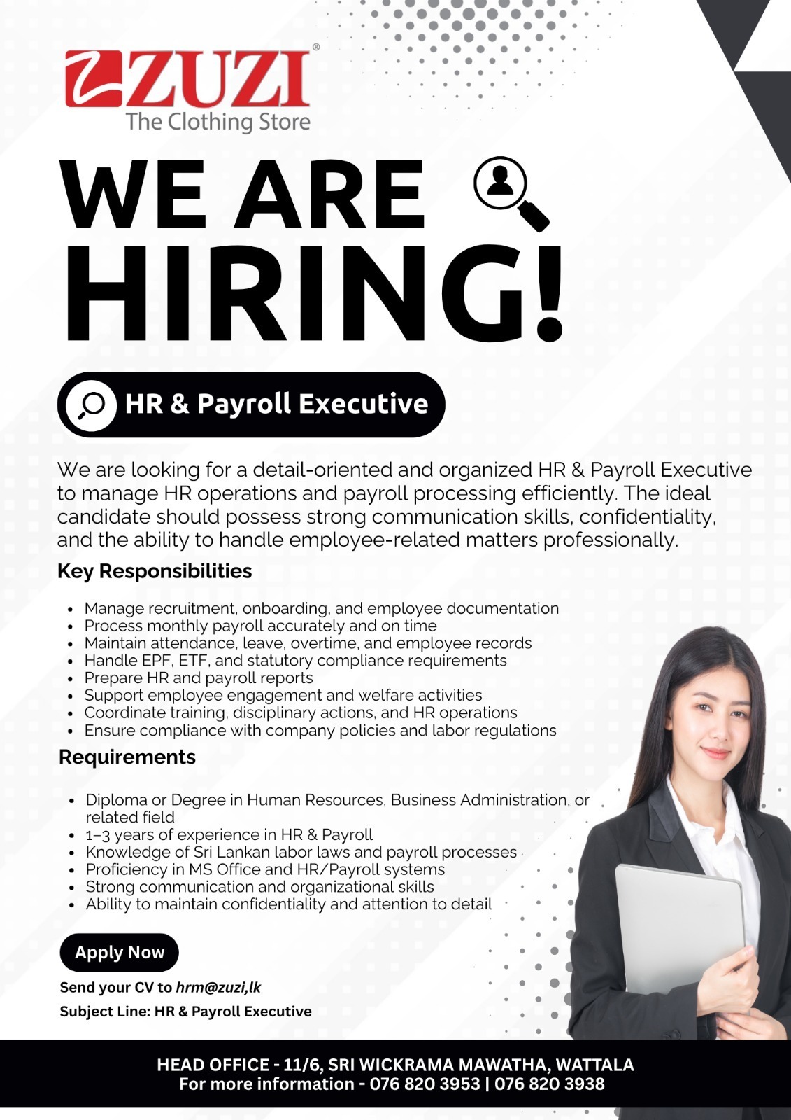 HR & Payroll Executive job image