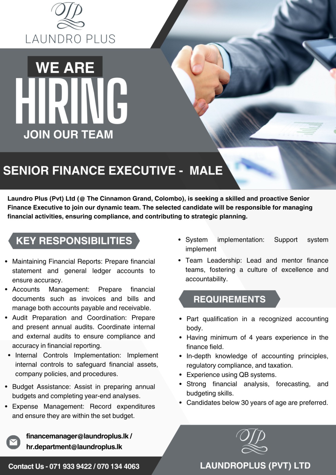 Senior Finance Executive job image